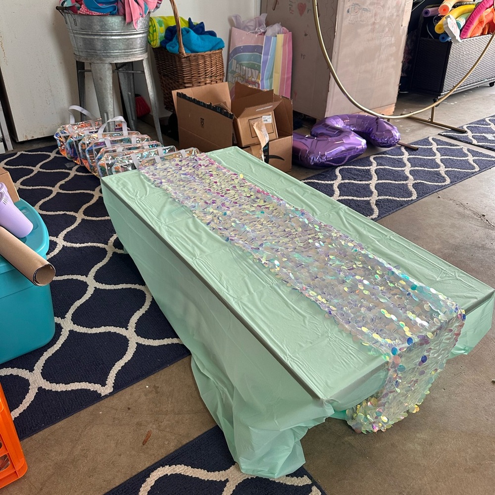 EUC mermaid theme Sequins table runner